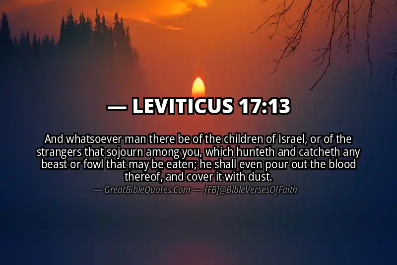 LEVITICUS 17:13 Verse