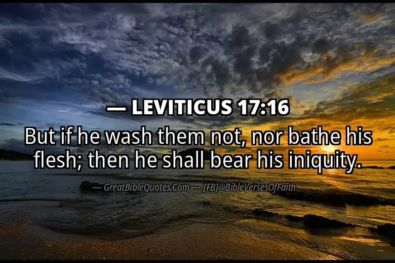 LEVITICUS 17:16 Verse