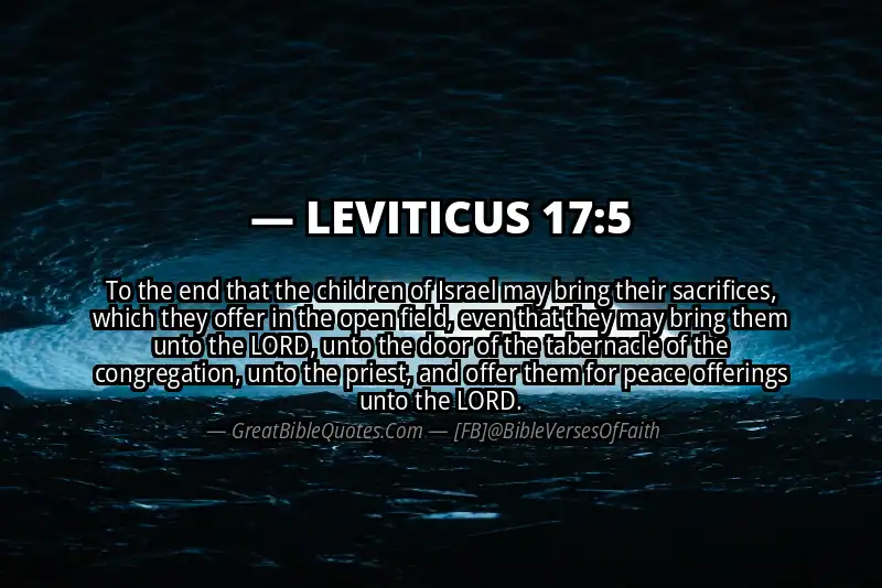LEVITICUS 17:5 Verse