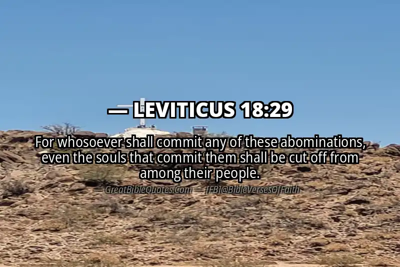 LEVITICUS 18:29 Verse Image