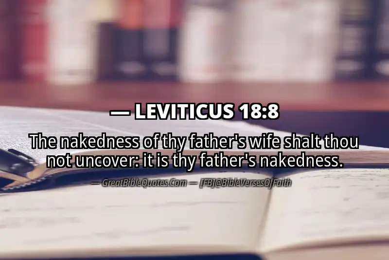LEVITICUS 18:8 Verse