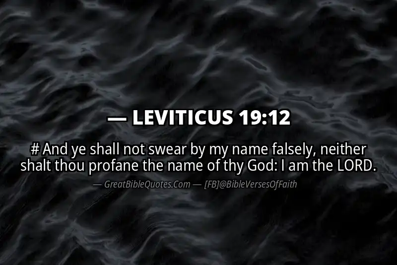 LEVITICUS 19:12 Verse