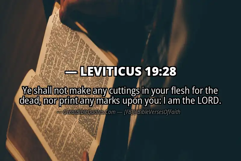 LEVITICUS 19:28 Verse