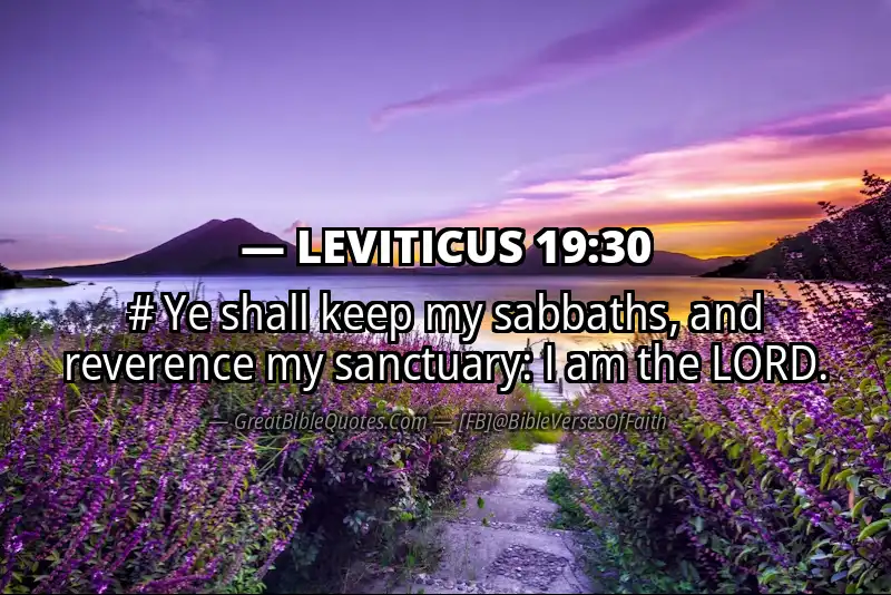 LEVITICUS 19:30 Verse