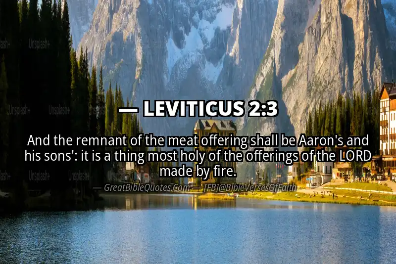 Bible verse: LEVITICUS 2:3 Image