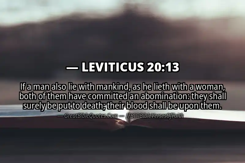 LEVITICUS 20:13 Verse Image
