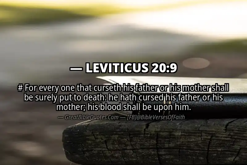 LEVITICUS 20:9 Verse Image