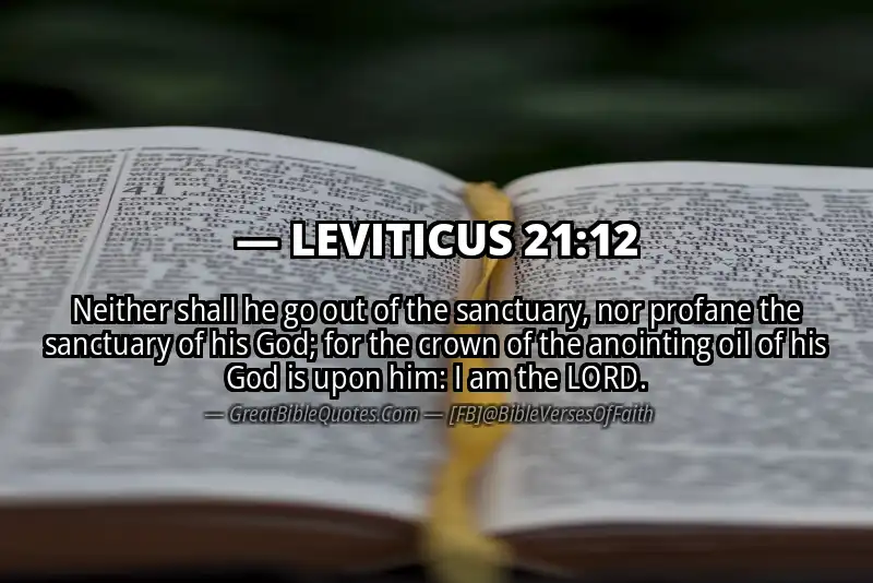 LEVITICUS 21:12 Verse