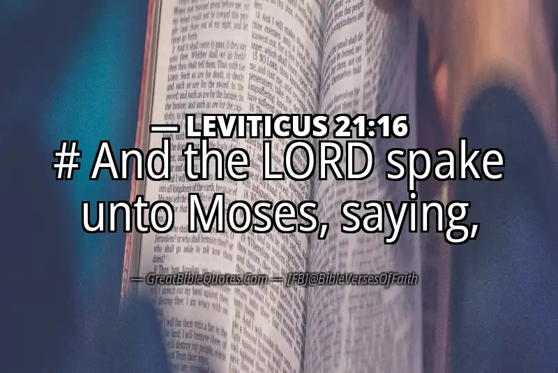 LEVITICUS 21:16 Verse