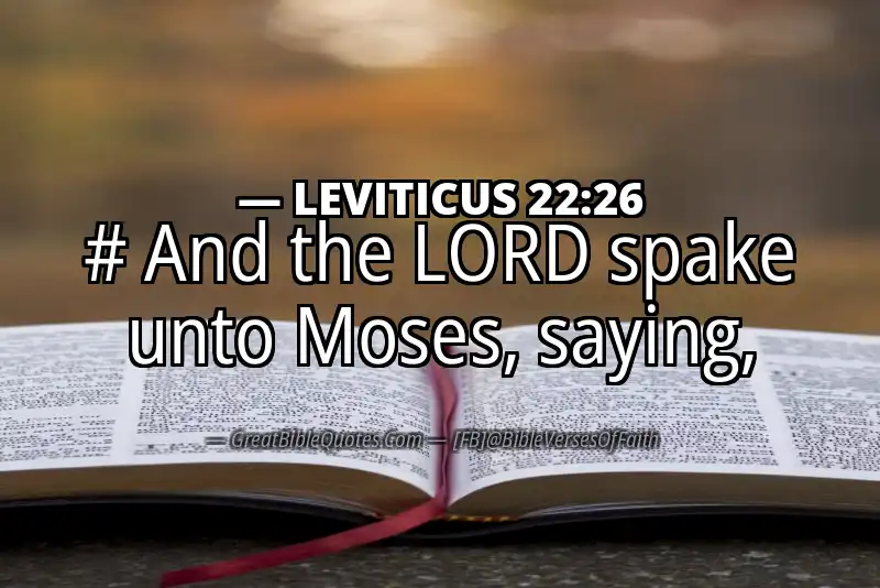 LEVITICUS 22:26 Verse