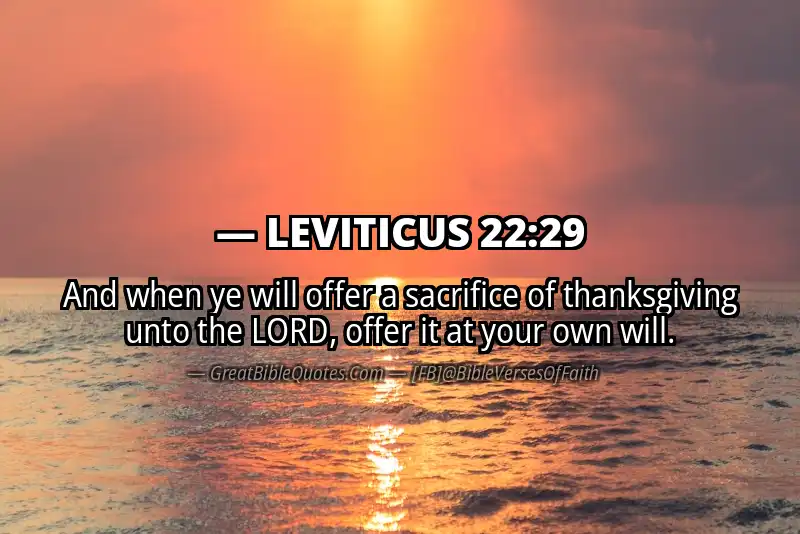 LEVITICUS 22:29 Verse