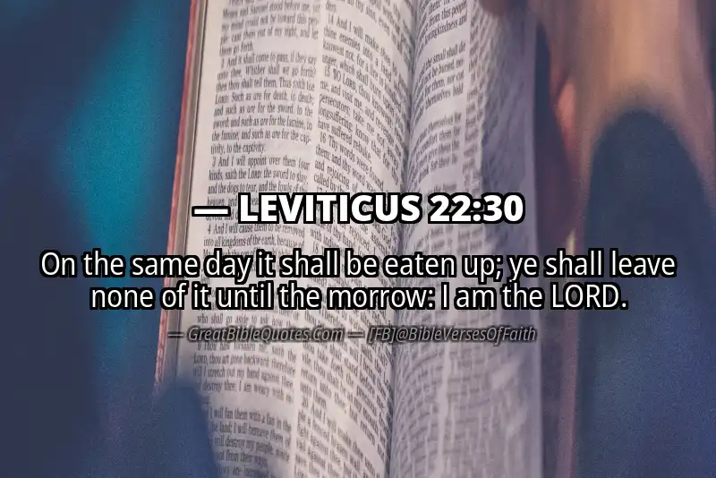 LEVITICUS 22:30 Verse