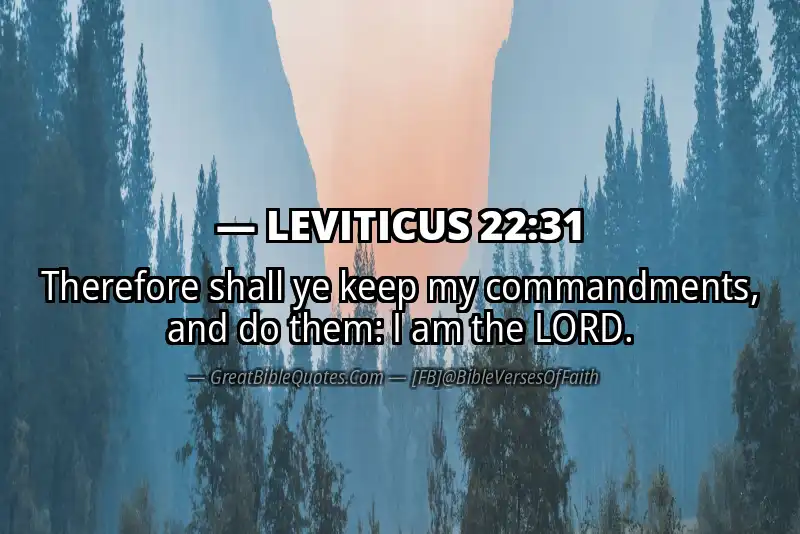 LEVITICUS 22:31 Verse