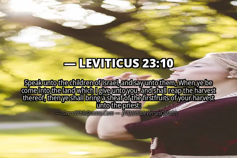 LEVITICUS 23:10 Verse Image