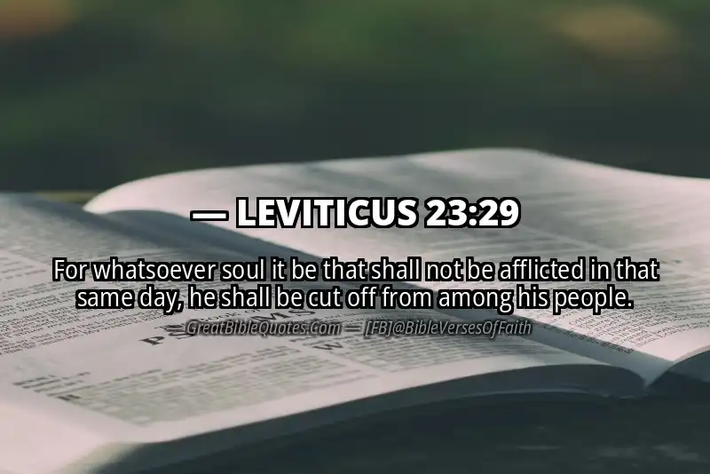 LEVITICUS 23:29 Verse