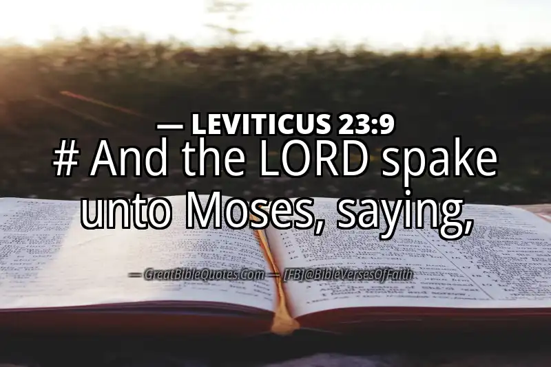 LEVITICUS 23:9 Verse