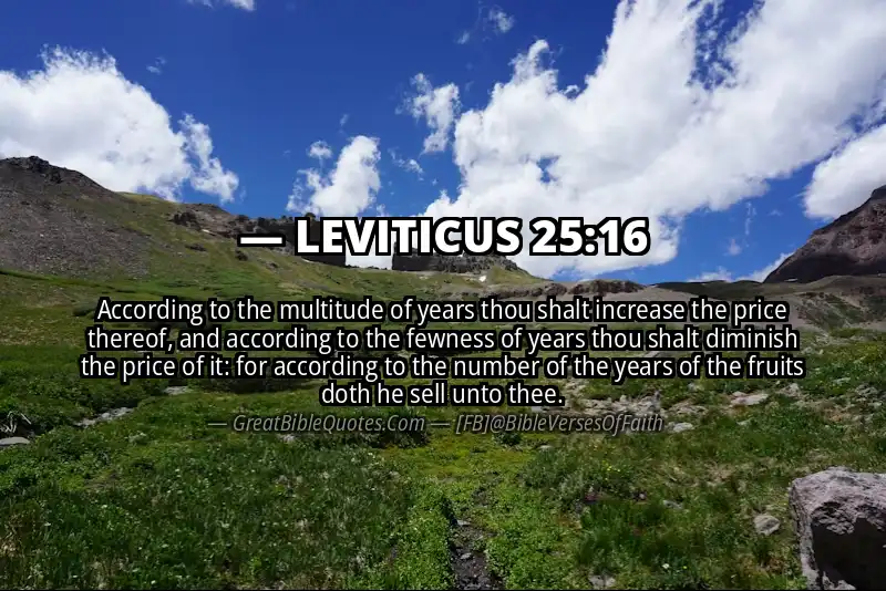 LEVITICUS 25:16 Verse