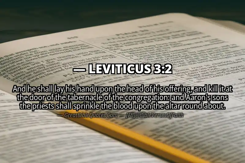 Bible verse: LEVITICUS 3:2 Image