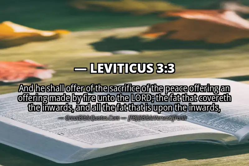 Bible verse: LEVITICUS 3:3 Image