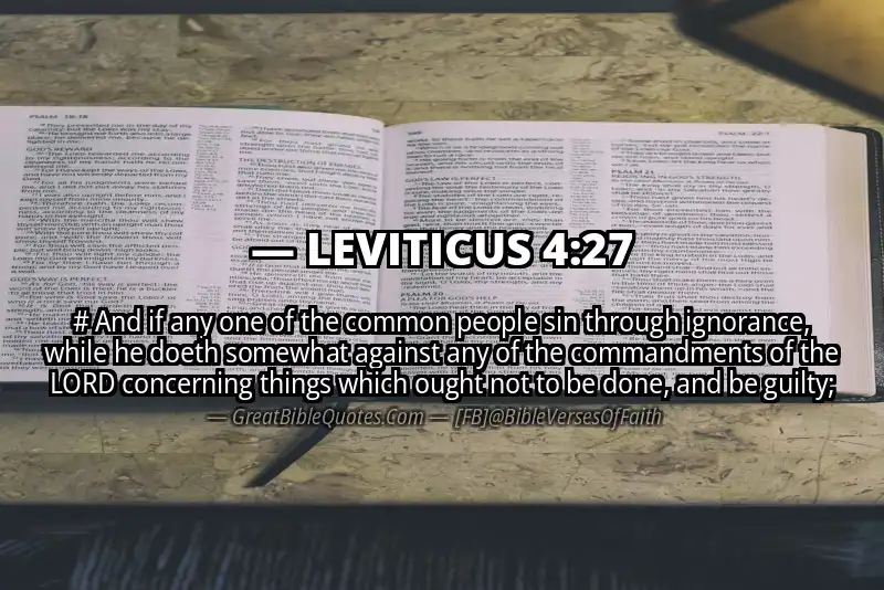 Bible verse: LEVITICUS 4:27 Image