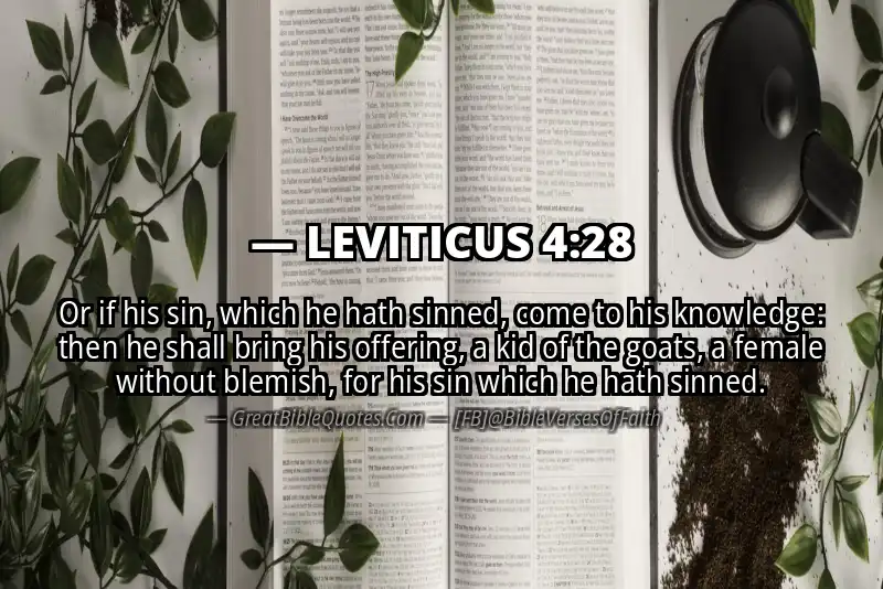 Bible verse: LEVITICUS 4:28 Image
