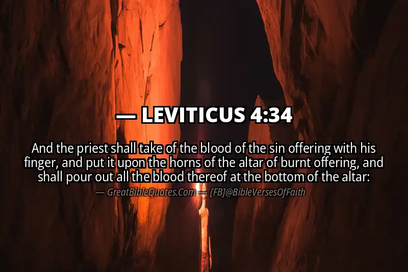 Bible verse: LEVITICUS 4:34 Image
