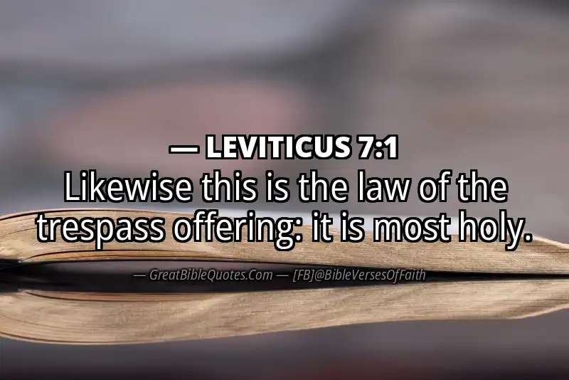 LEVITICUS 7:1 Verse