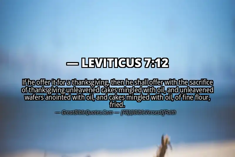 LEVITICUS 7:12 Verse