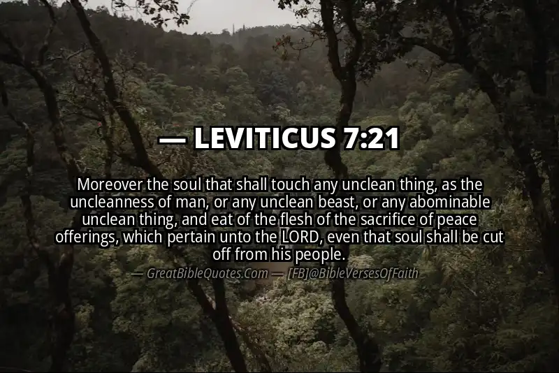 LEVITICUS 7:21 Verse