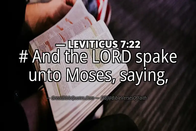 LEVITICUS 7:22 Verse