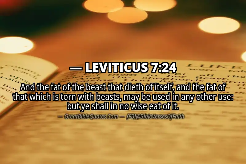 LEVITICUS 7:24 Verse Image