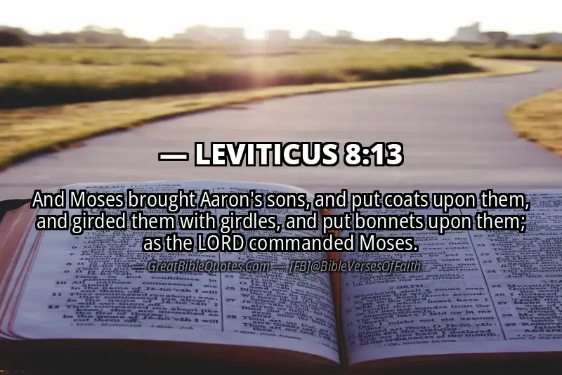 LEVITICUS 8:13 Verse