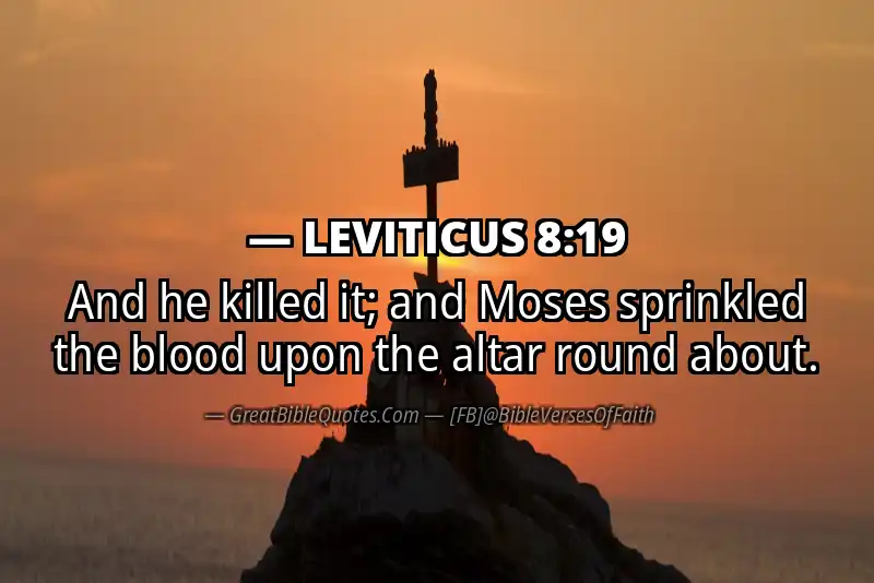 LEVITICUS 8:19 Verse