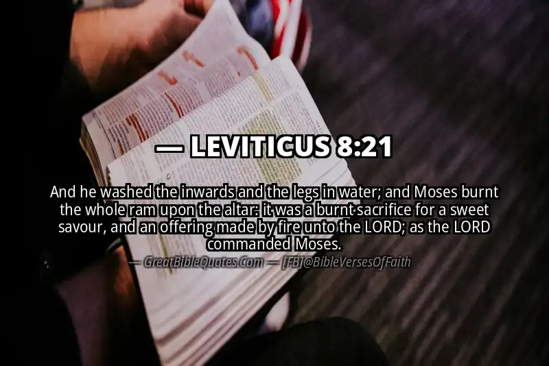 LEVITICUS 8:21 Verse