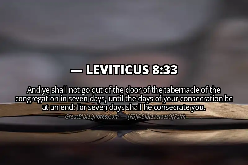 LEVITICUS 8:33 Verse