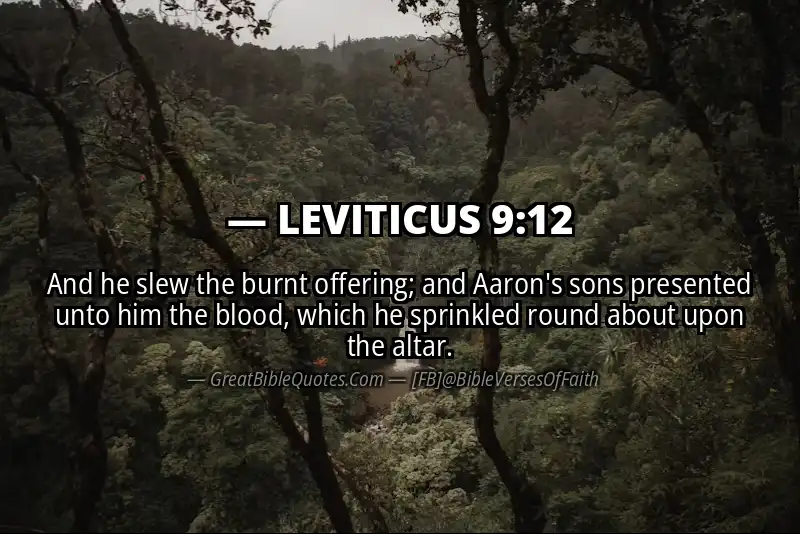 LEVITICUS 9:12 Verse