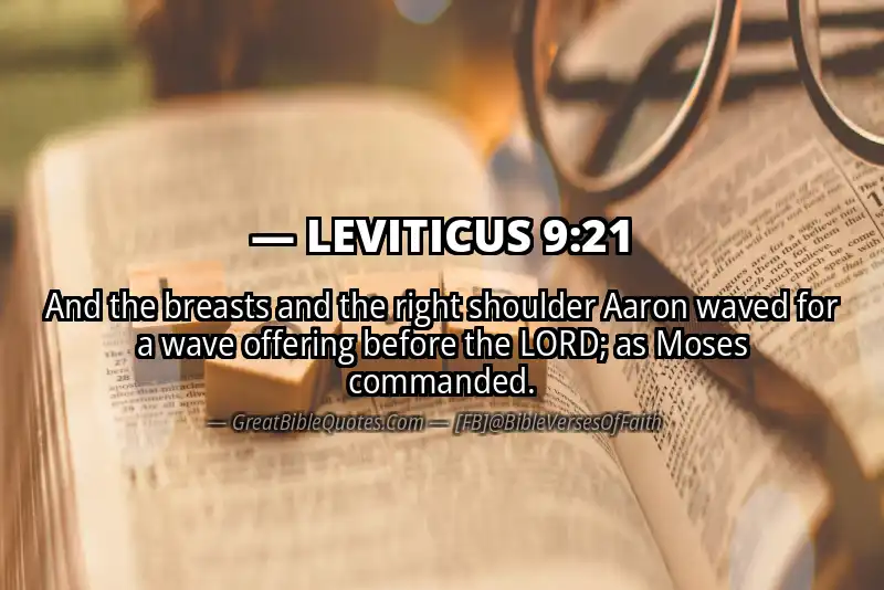 LEVITICUS 9:21 Verse