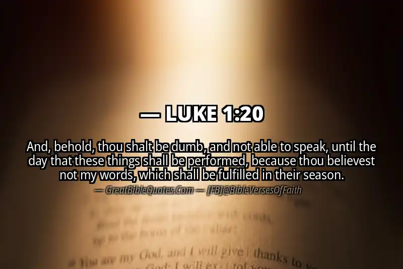 Bible verse: LUKE 1:20 Image