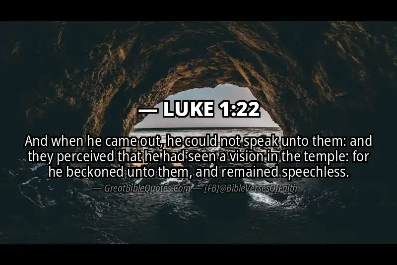 Bible verse: LUKE 1:22 Image