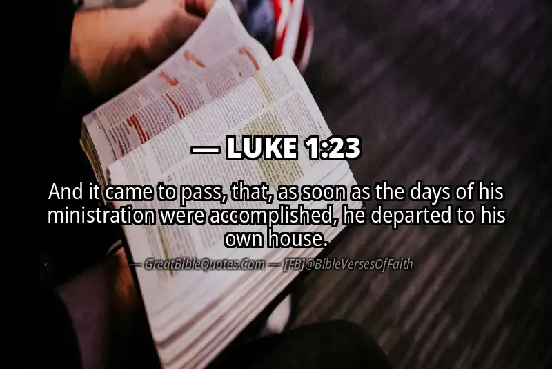 Bible verse: LUKE 1:23 Image