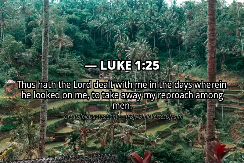 Bible verse: LUKE 1:25 Image
