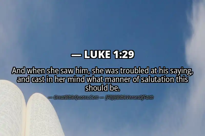 Bible verse: LUKE 1:29 Image