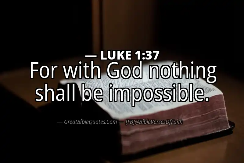 Bible verse: LUKE 1:37 Image