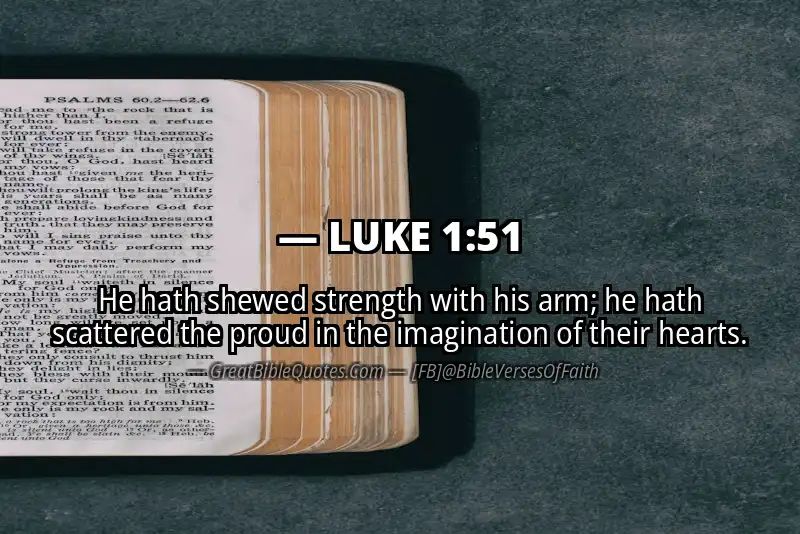 Bible verse: LUKE 1:51 Image