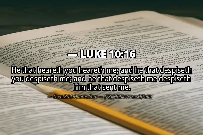 Image for LUKE 10:16 Bible verse