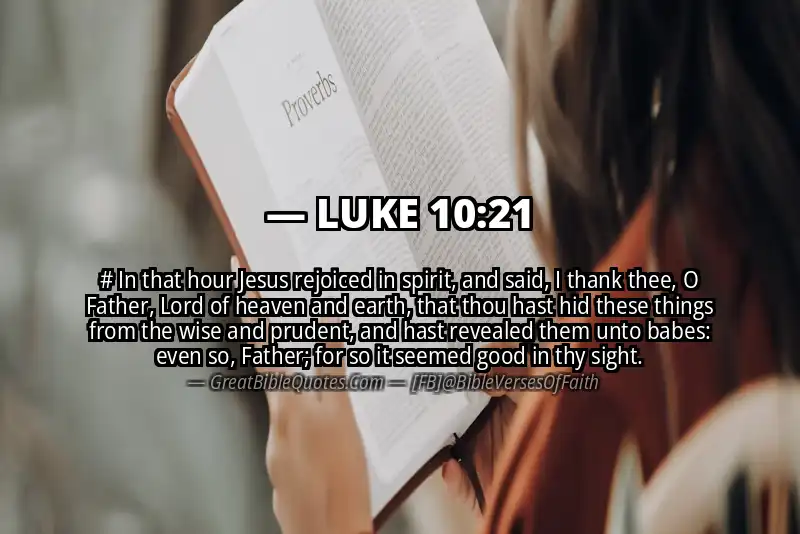 LUKE 10:21 Verse