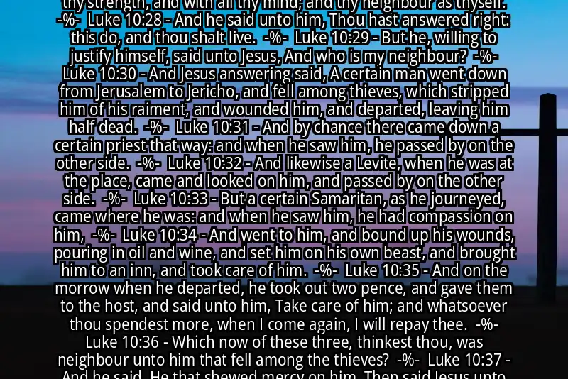 Image for LUKE 10:25-37 Bible verse