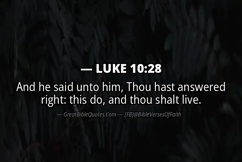 LUKE 10:28 Verse