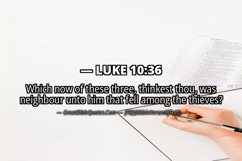 LUKE 10:36 Verse