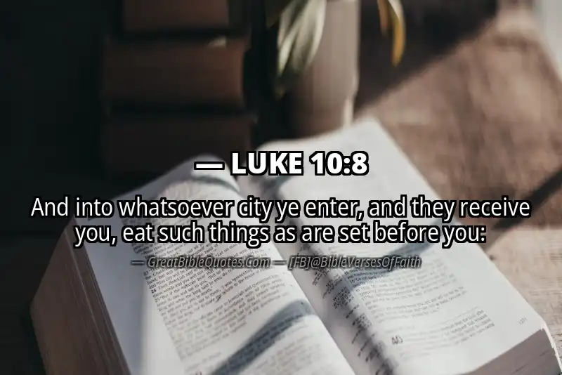 LUKE 10:8 Verse